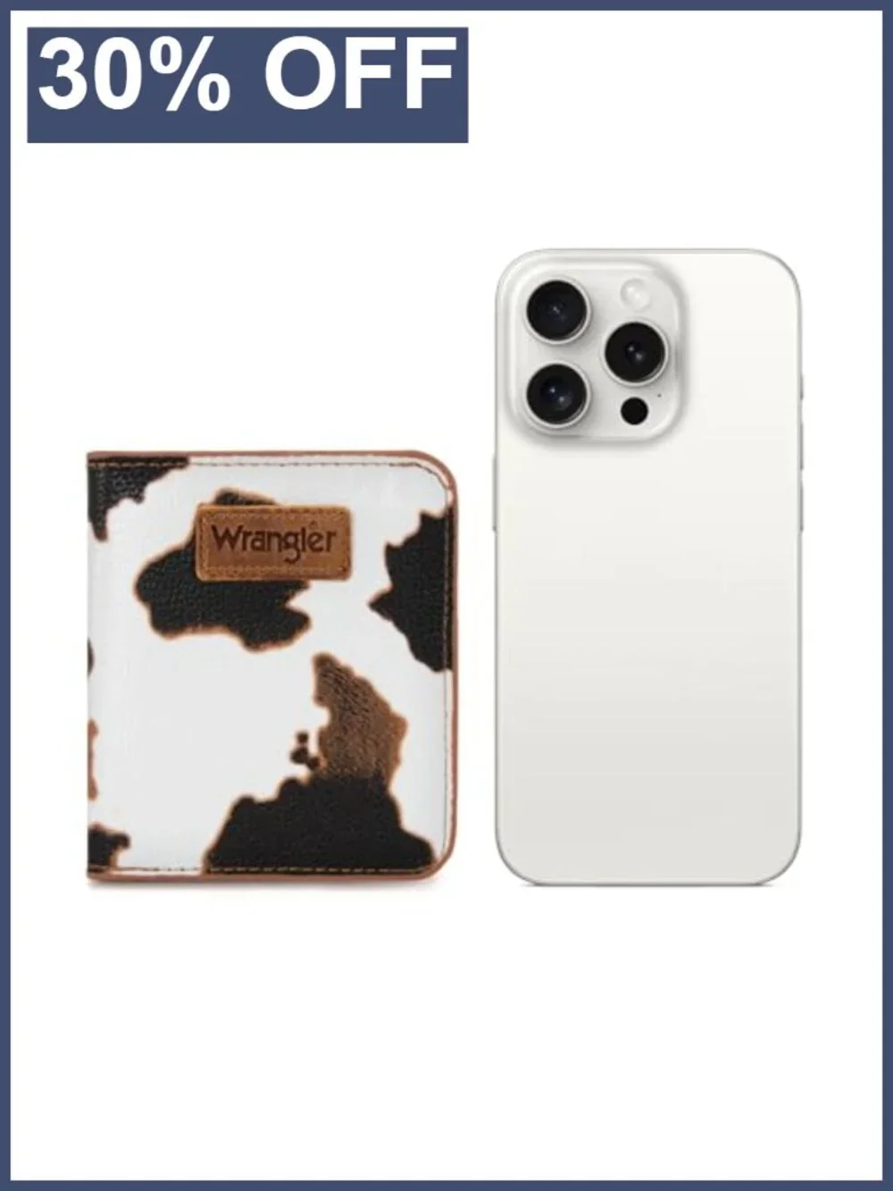 Small Cow Print Bifold Wallet RFID Slim Thin Card Case Coin Purse